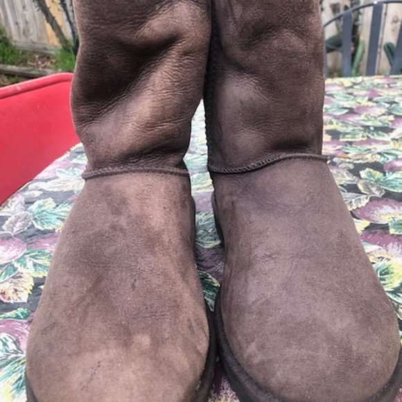 Brown Classic Short II Suede Sherpa Shearling Sheepskin 3825 - Picture 11 of 14